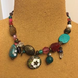 Vintage Multicolored Funky Beaded Necklace